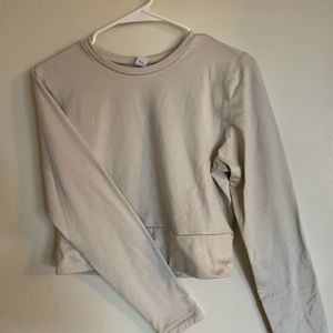 Cropped fleece lined active top